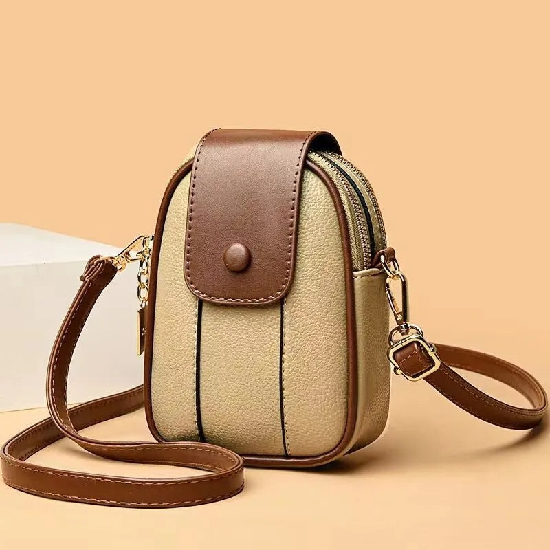 Sac bandoulière compact en simili cuir