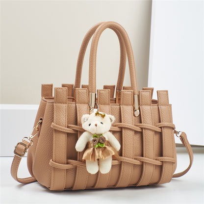 Sac à Main Tressé avec Charm Ourson