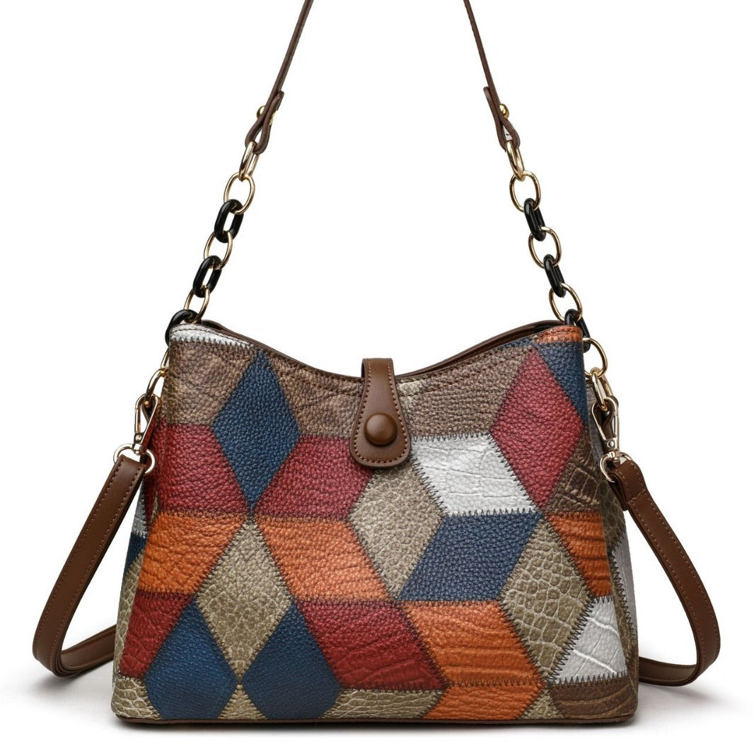 Sac à main géométrique en cuir