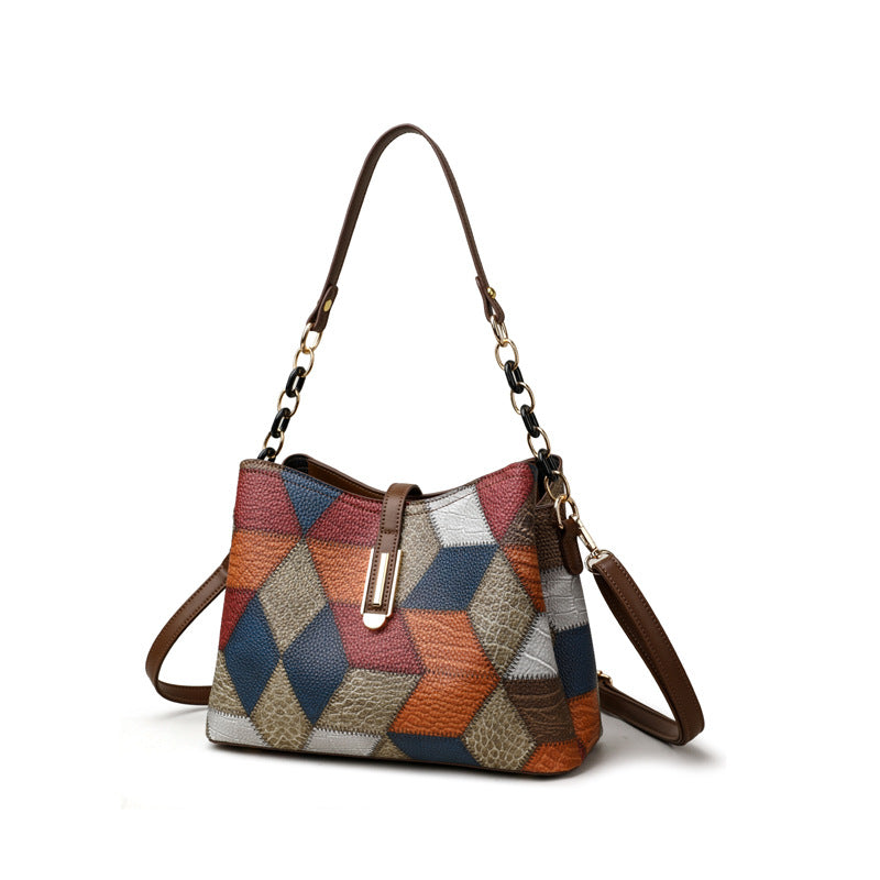 Sac à main géométrique en cuir