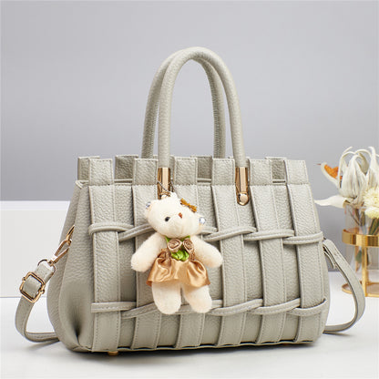 Sac à Main Tressé avec Charm Ourson